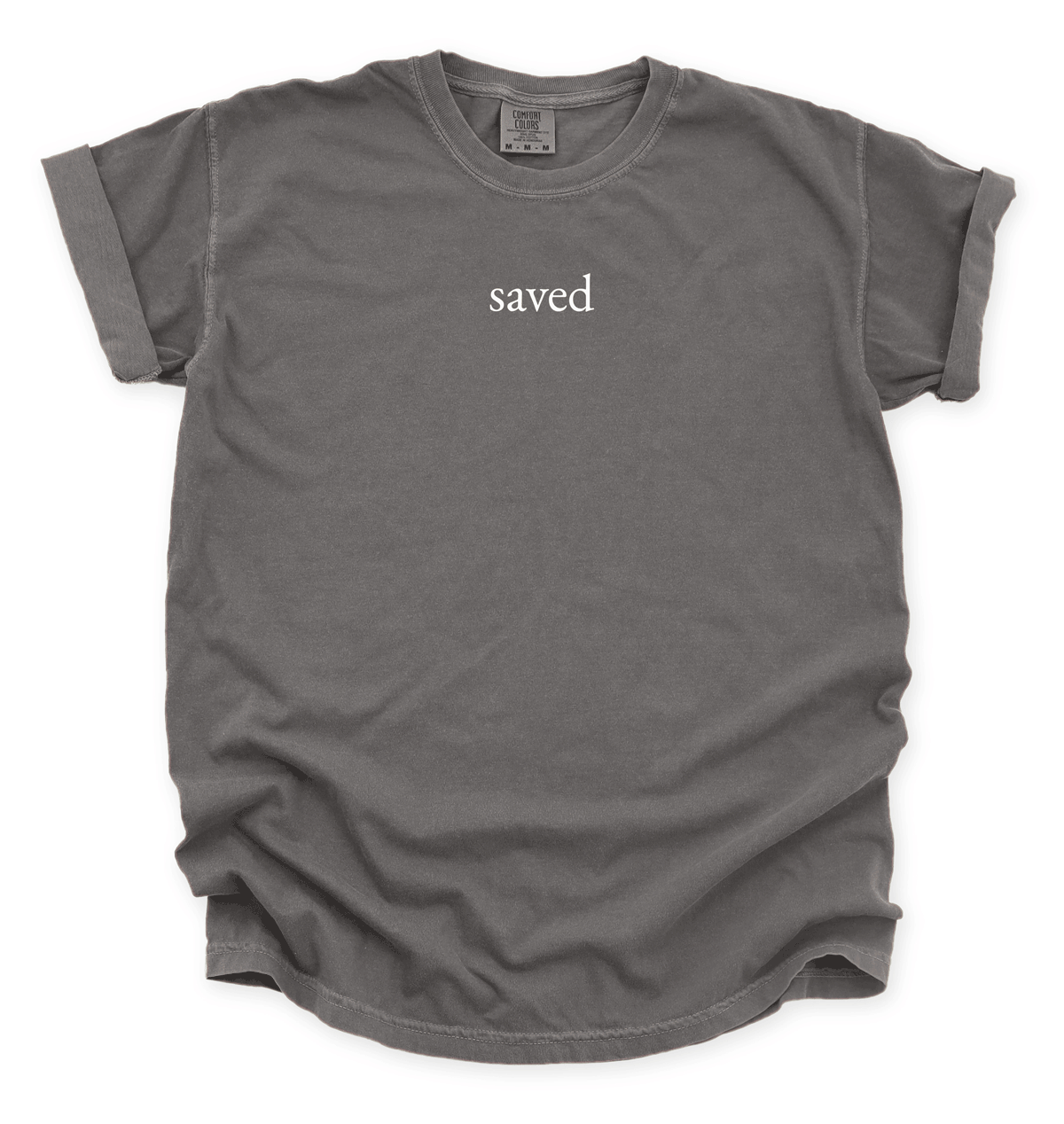 Saved Unisex Minimalist T-Shirt | Inspirational Christian Quote Tee | Faith Shirt