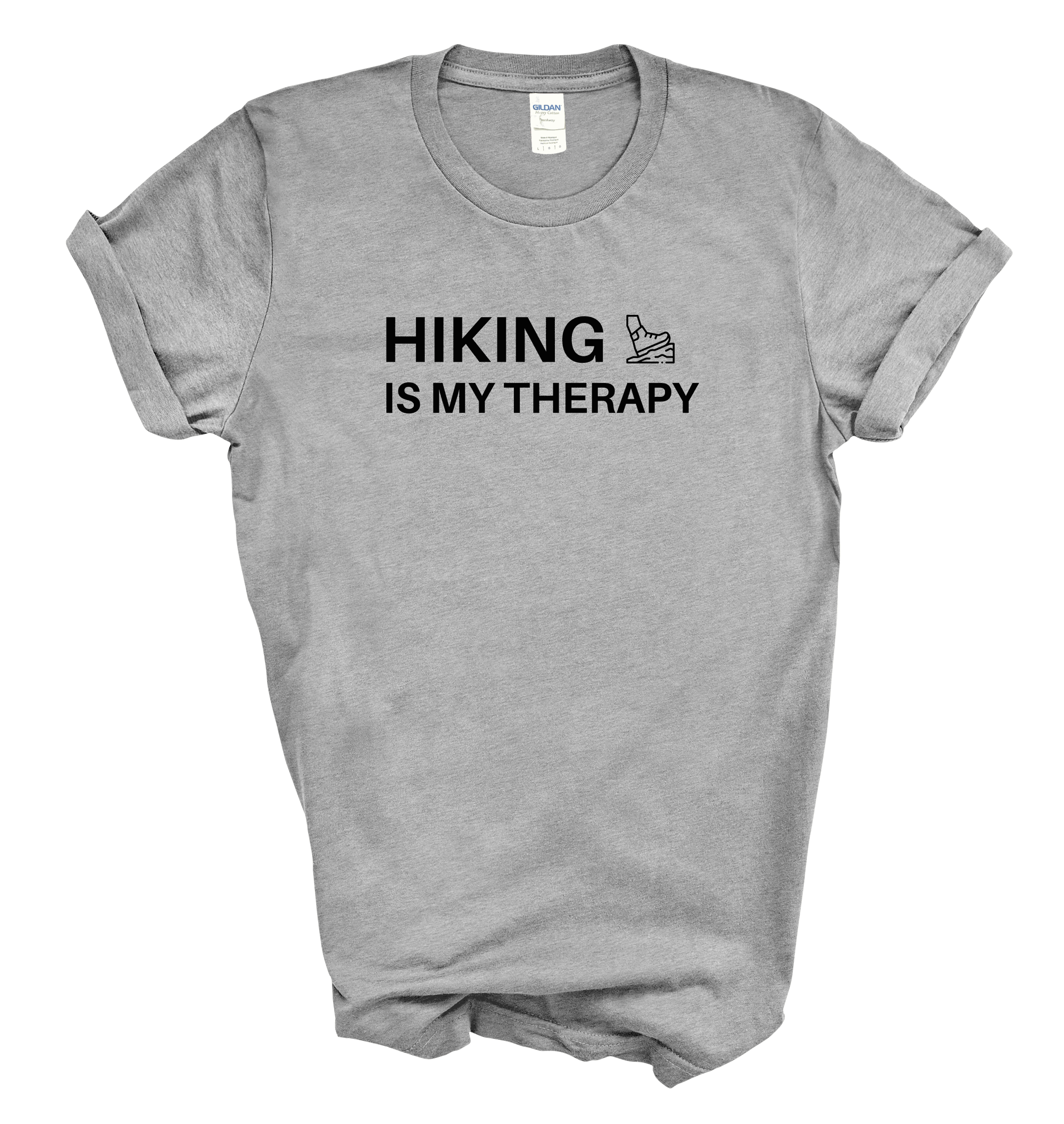 Hiking Is My Therapy Unisex Tee | Minimalist Outdoor T-Shirt
