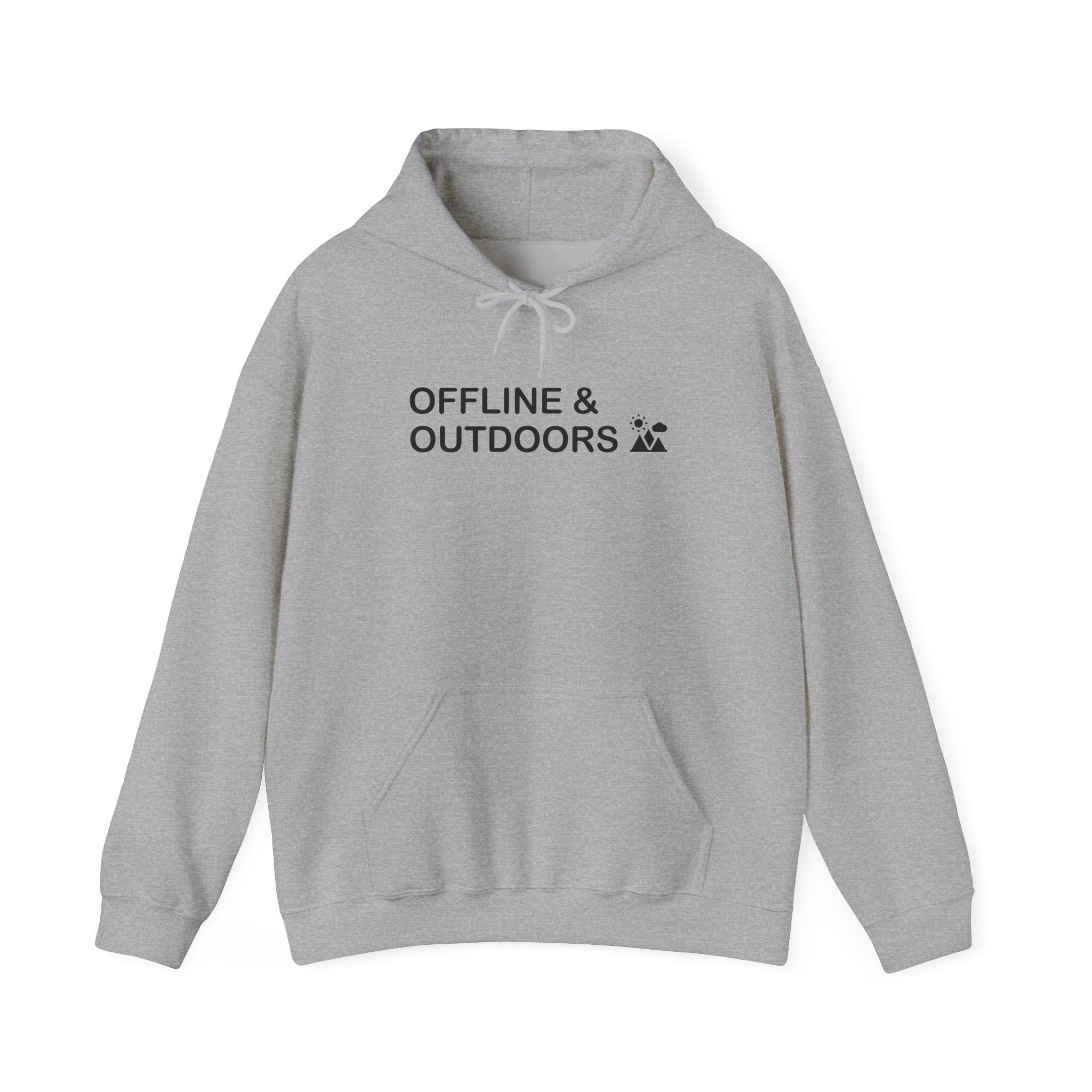 Offline & Outdoors Unisex Hoodie | Minimalist Mindfulness Self Care Hoodie