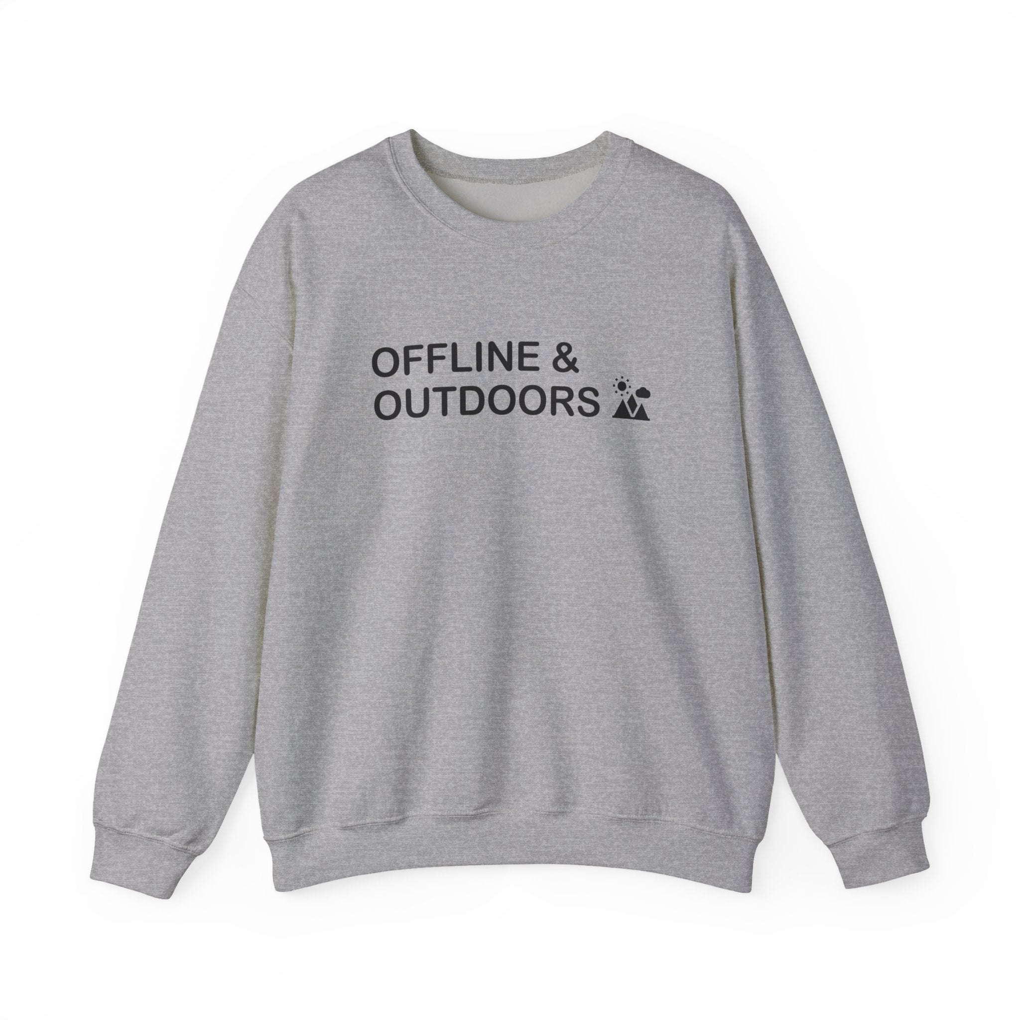 Offline & Outdoors Sweatshirt | Minimalist Mindfulness Sweatshirt