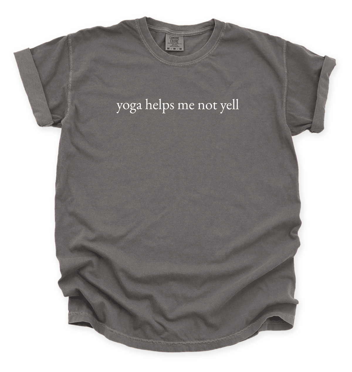 Yoga Helps Me Not Yell Funny T-Shirt | Unisex Wellness Tee | Fitness Quote Shirt